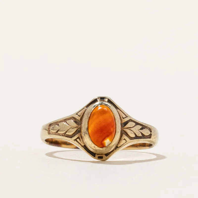 romantic rings for women -Carnelian Ring | 0.50ct | SZ 4 |