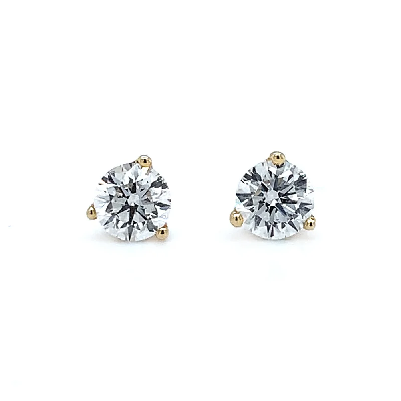 fashion-forward earrings -Lab Grown Diamond Stud Earrings - 0.50ctw