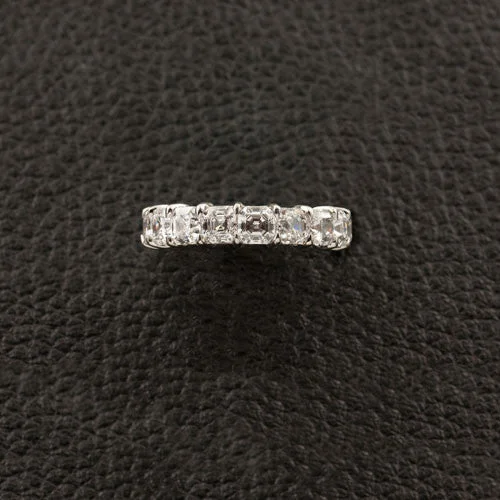 wedding engagement rings sets -Asscher cut Diamond Eternity Band