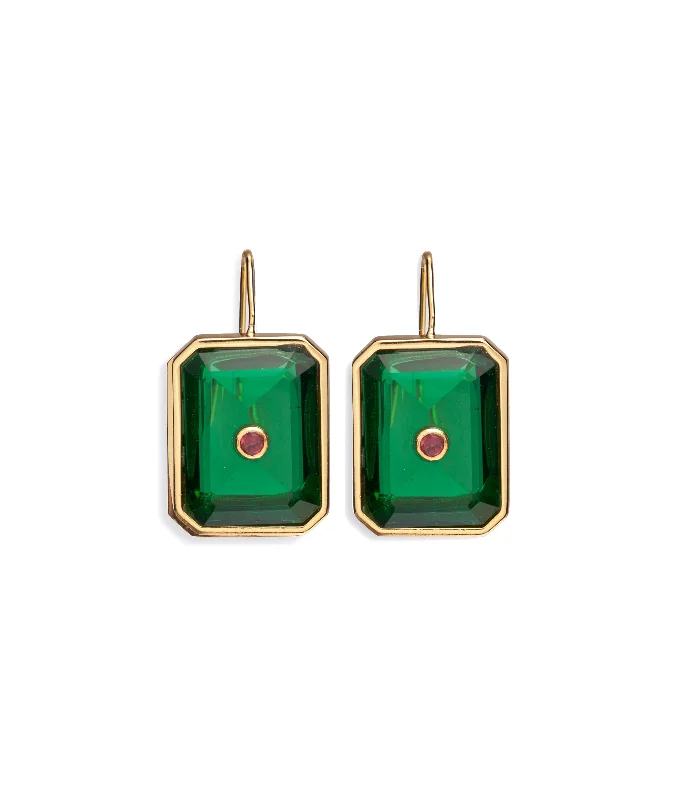 luxury ear cuffs -Tile Earrings in Forest