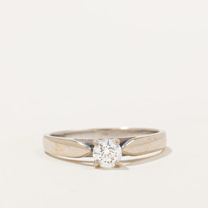 minimalist rings for women -Solitaire Diamond Ring | 0.31ct | SZ 7.5 |