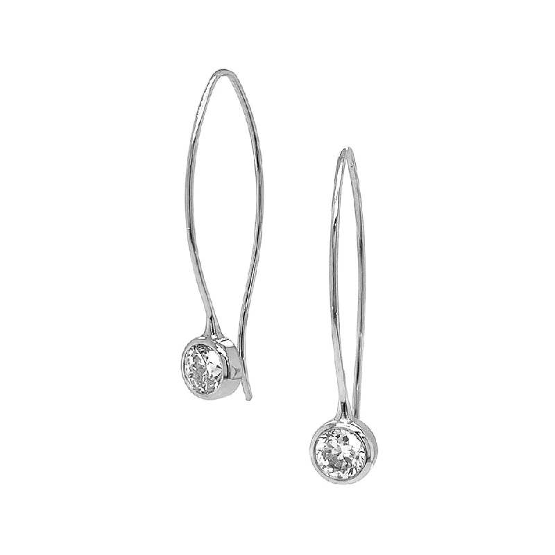 luxury earrings for women -Diamond & White Gold Earrings - "White Comets"