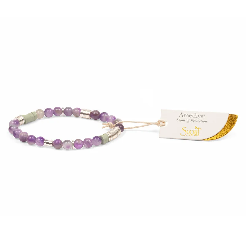 Intermix Stone Stacking Bracelet - Amethyst