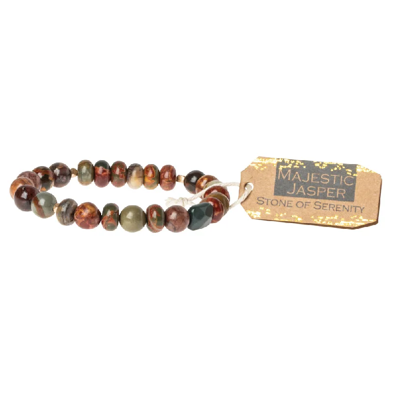 Stone Stack Bracelet Majestic Jasper - Stone of Serenity