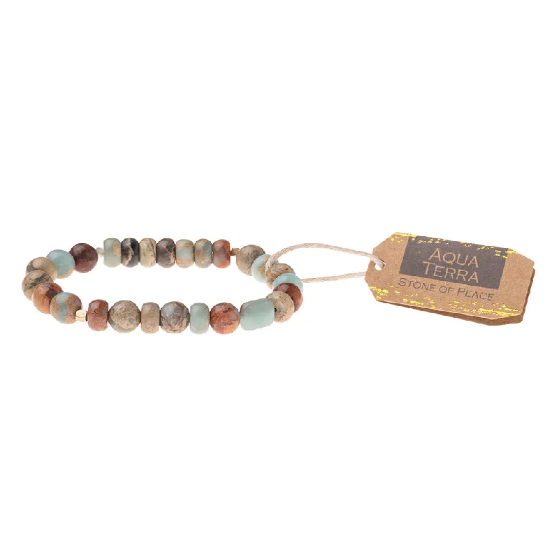 Stone Stack Bracelet Aqua Terra - Stone of Peace