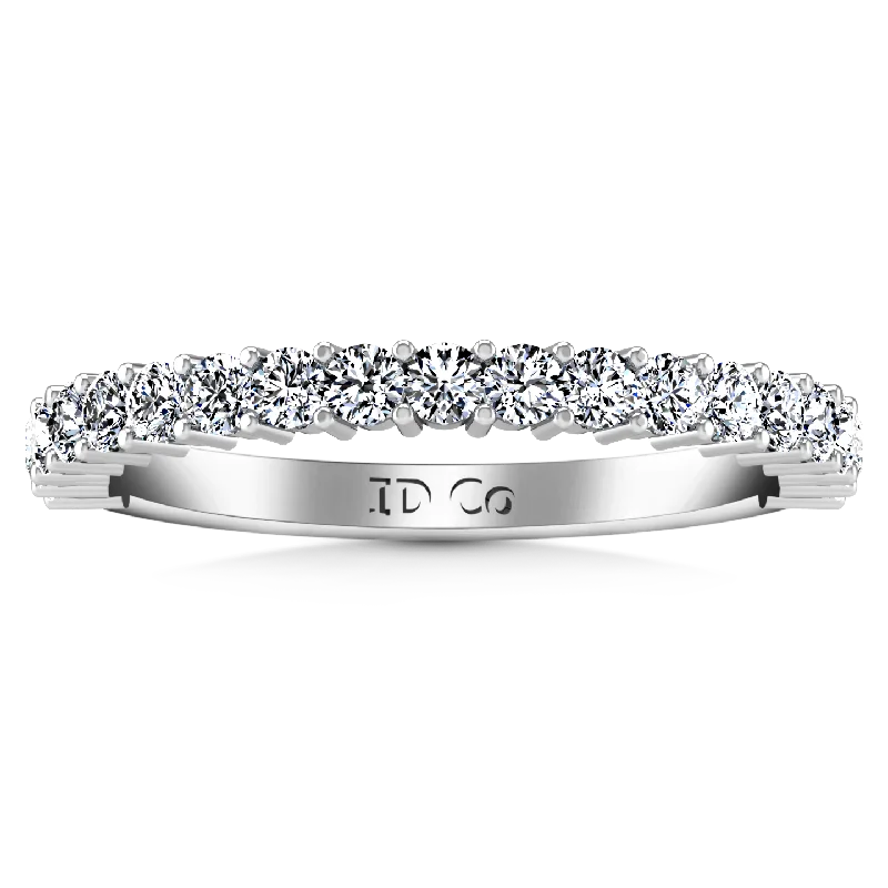 engagement rings with wedding bands -Diamond Wedding Band Avignon  0.45 Cts 14K White Gold