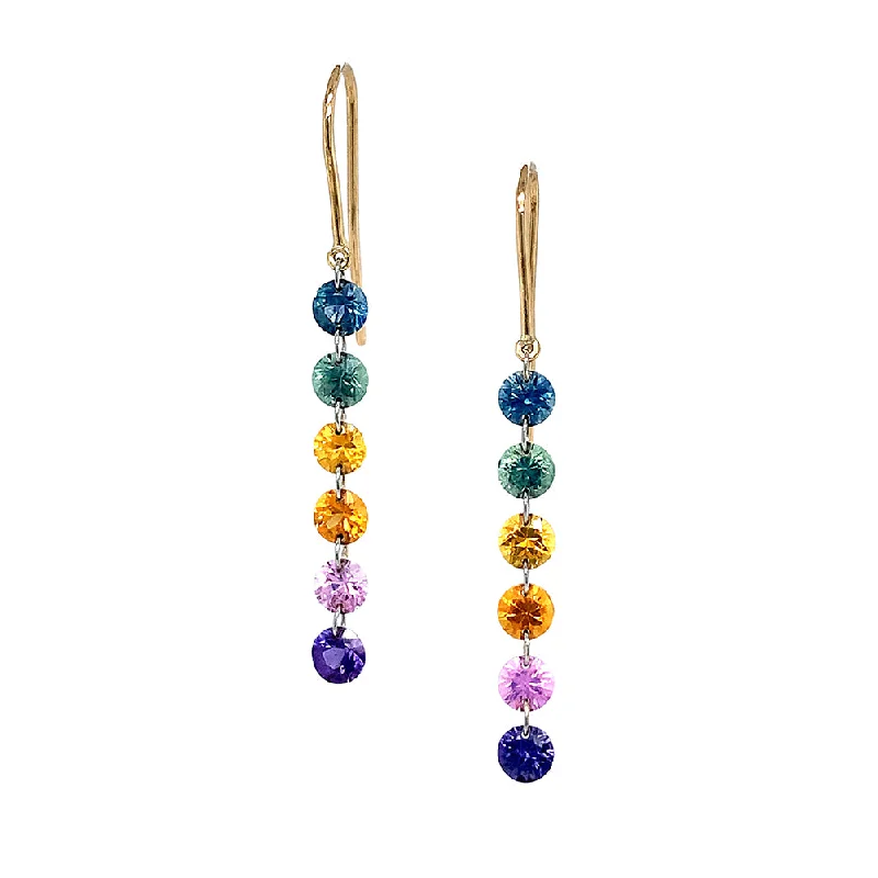 fashionable ear accessories -Montana Sapphire Drop Earrings - "Pride of Montana"