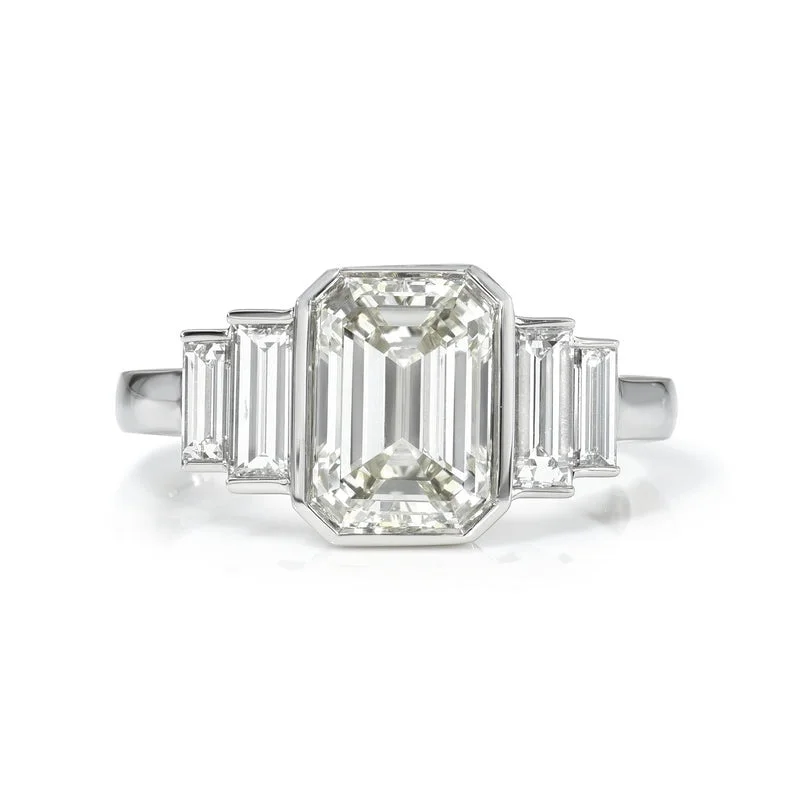 affordable engagement rings -Single Stone Platinum Caroline Ring