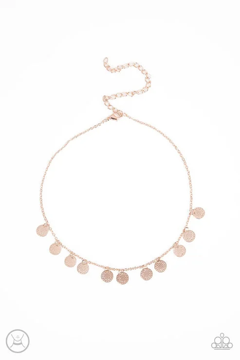 minimalist necklaces for women -On My CHIME Rose Gold Choker Necklace