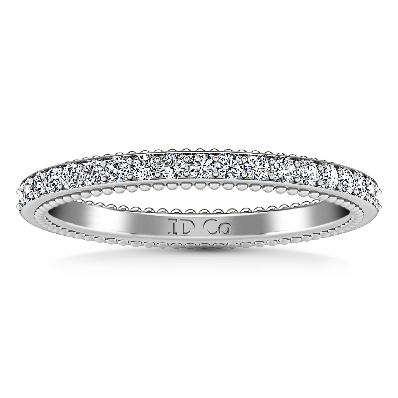 luxury halo engagement rings -Diamond Wedding Band Embrace 0.39 Cts 14K White Gold