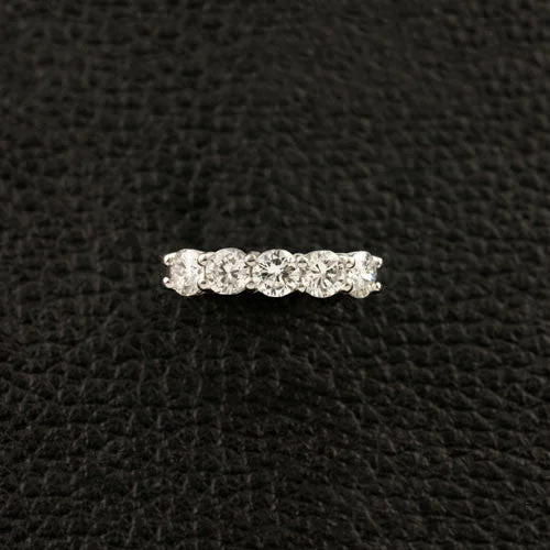 vintage-inspired engagement rings -Five Stone Diamond Band