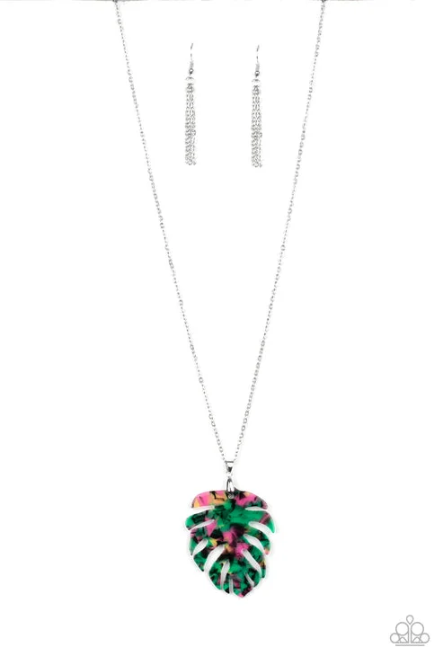 matching necklace sets for women -Prismatic Palms Green Necklace