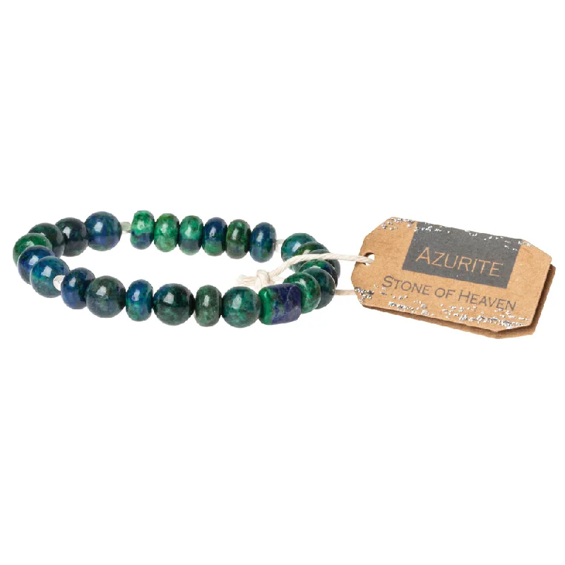 Stone Stack Bracelet Azurite - Stone of Heaven