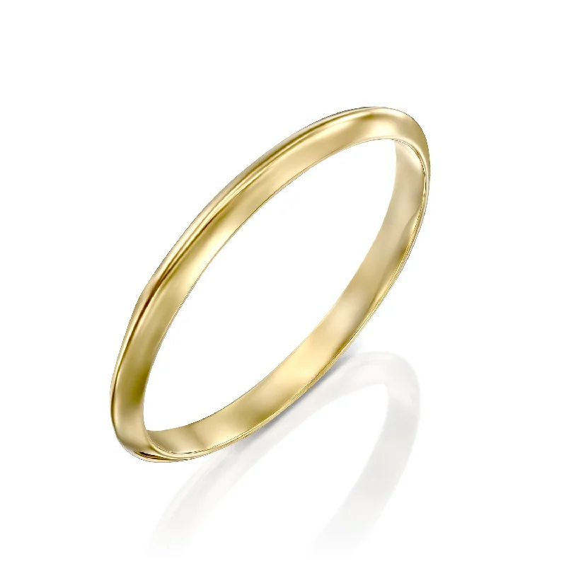 luxury diamond rings for women -Jodie Gold Wedding Band - 2mm