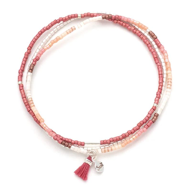 Chromacolor Miyuki Bracelet Trio - Blush Multi/Silver