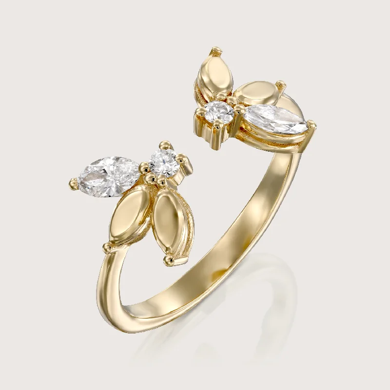 ring sets for women -Enlarged Jeanne Bécu Open Gold Ring