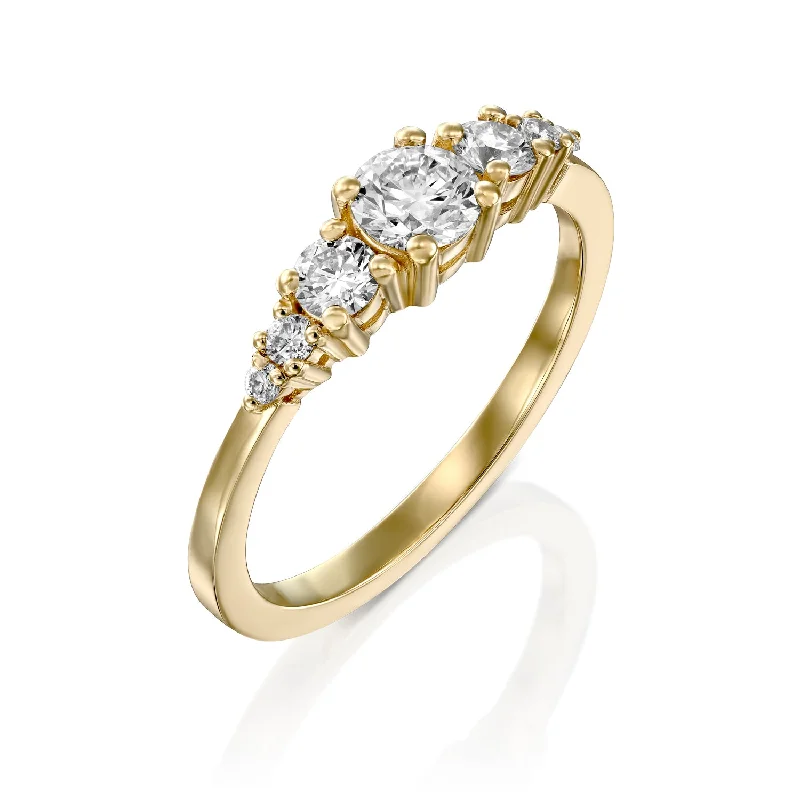 anniversary rings for women -Bella Mia Gold Ring Diamond